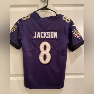 Ravens Football jersey small youth Lamar Jackson purple